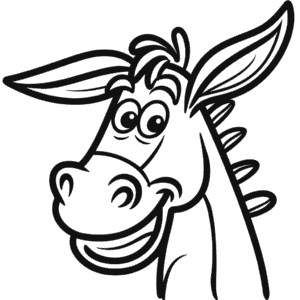 Tekening Cartoon Ezelsgezicht