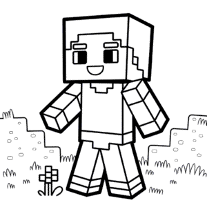 Tekening Chibi Minecraft