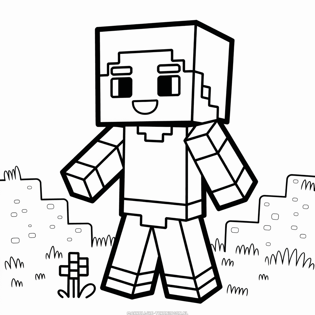 Tekening Chibi Minecraft