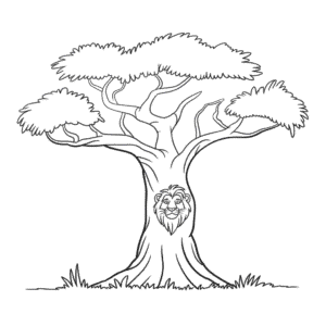 Tekening De Leeuwenkoning Boom
