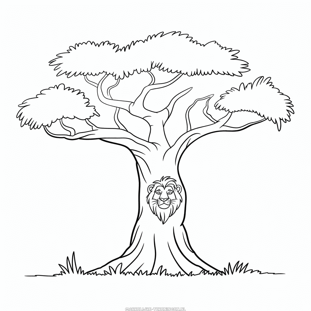 Tekening De Leeuwenkoning Boom
