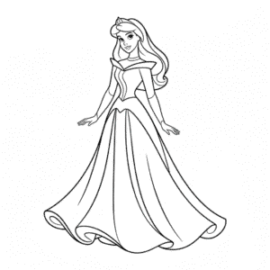 Tekening Disney Prinses Jurk
