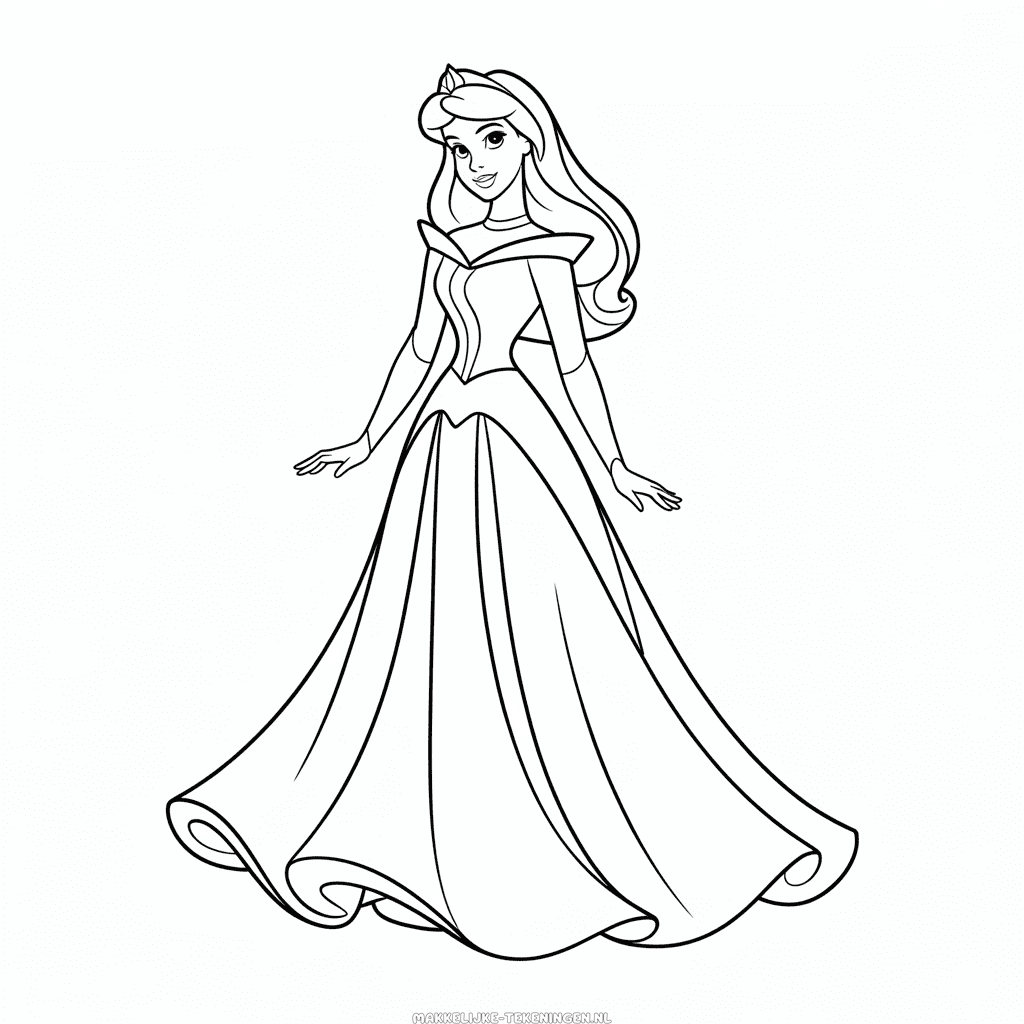 Tekening Disney Prinses Jurk