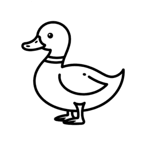 Tekening Eend voor kinderen