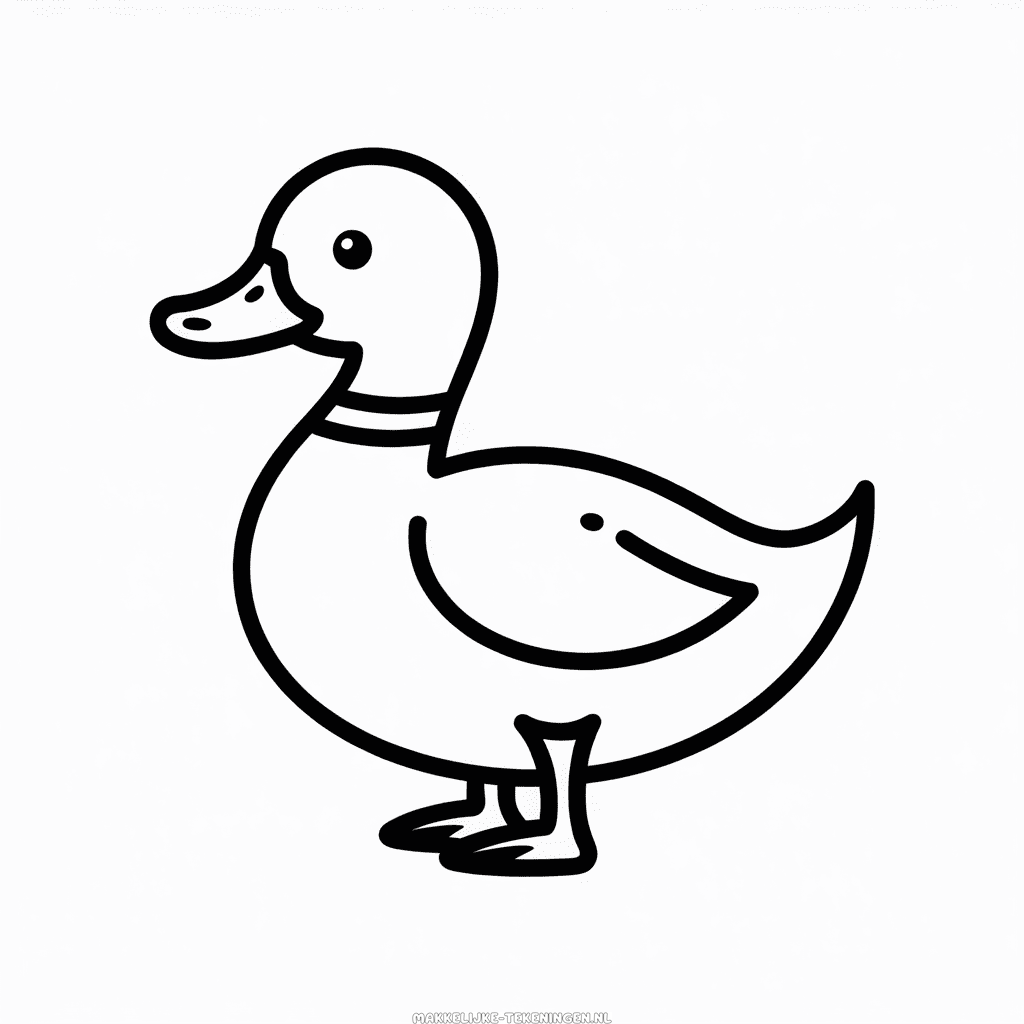 Tekening Eend voor kinderen