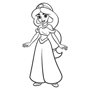 Tekening Eenvoudige Prinses Jasmine