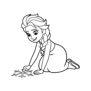 Tekening Elsa Krijttekening