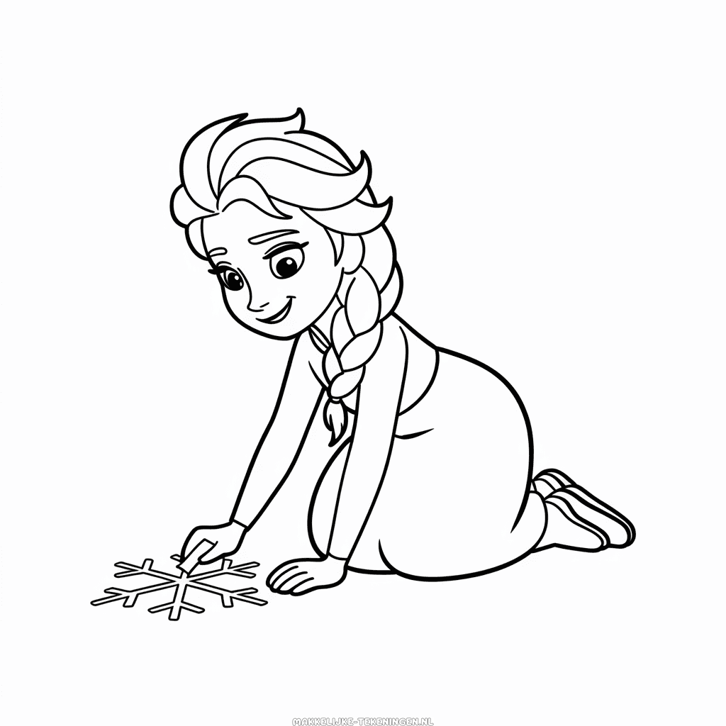 Tekening Elsa Krijttekening