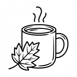 Tekening Gezellige Herfst
