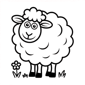 Tekening Grappig Cartoon Schaap