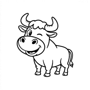 Tekening Grappige stier