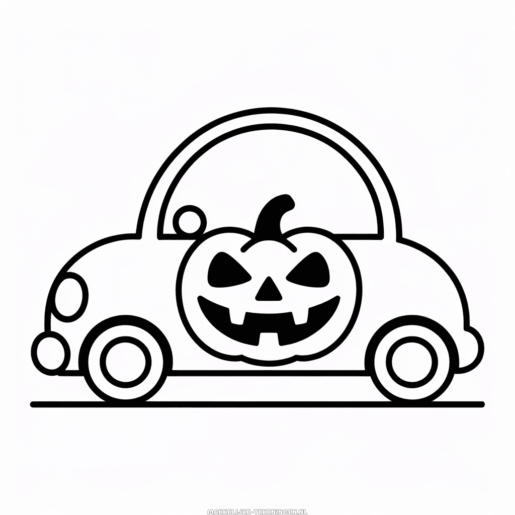 Tekening Halloween Auto