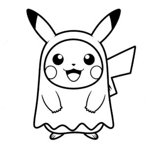 Tekening Halloween Pikachu