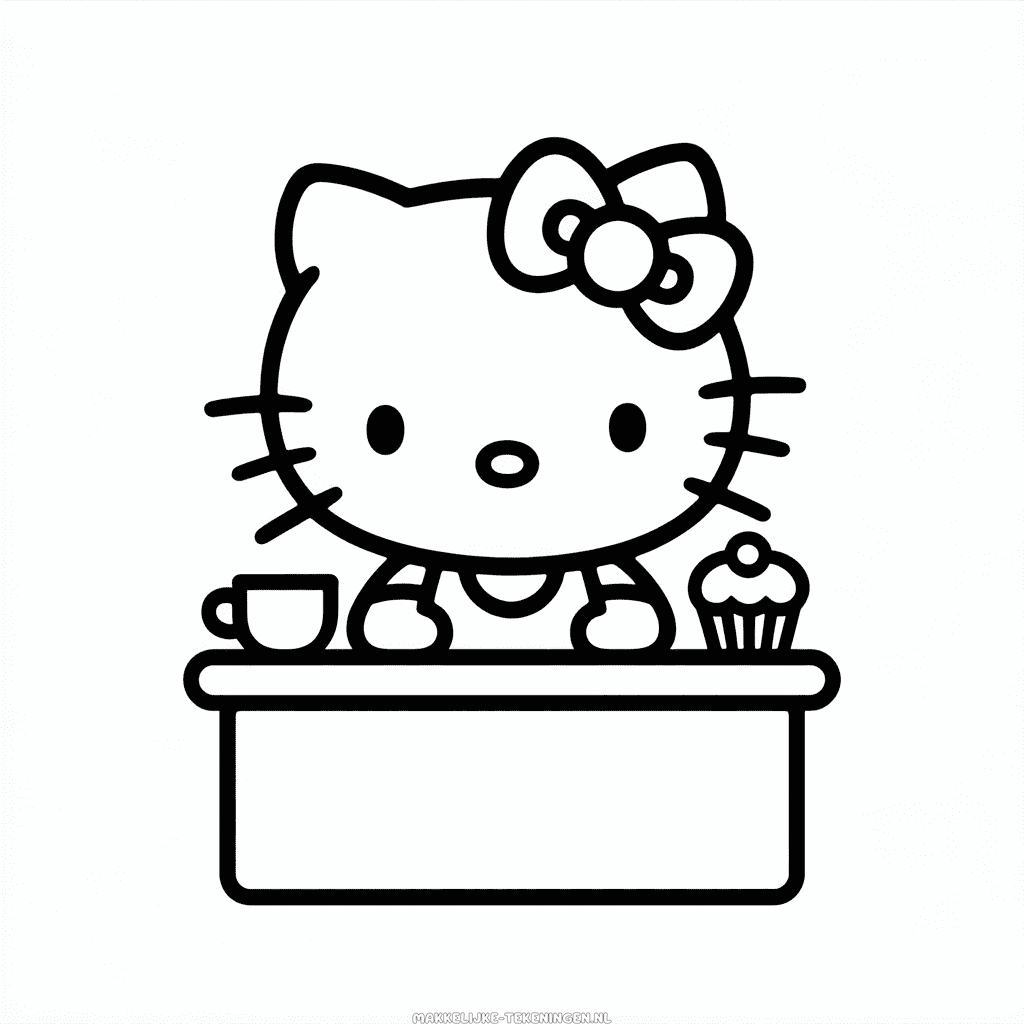 Tekening Hello Kitty Café
