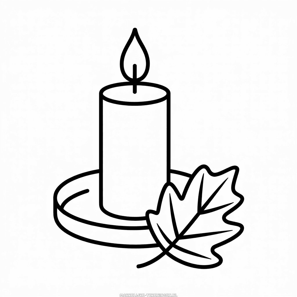 Tekening Herfst Kaars