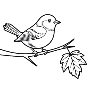 Tekening Herfst Vogel