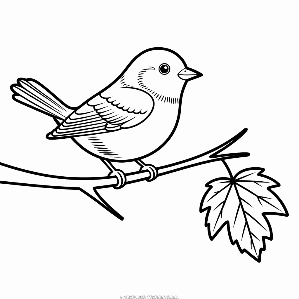 Tekening Herfst Vogel