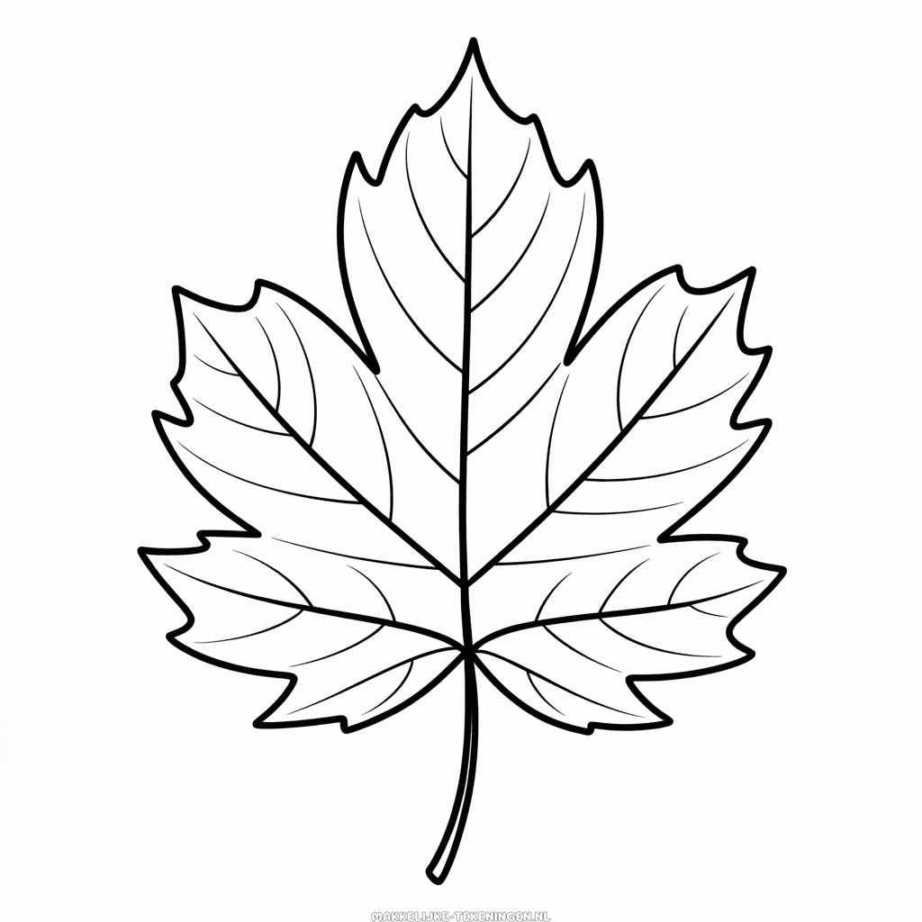 Tekening Herfstblad