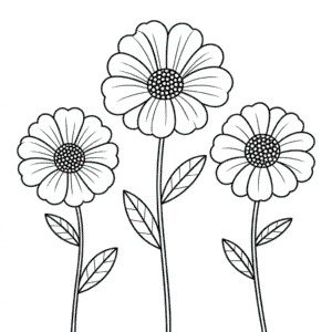 Tekening Herfstbloemen