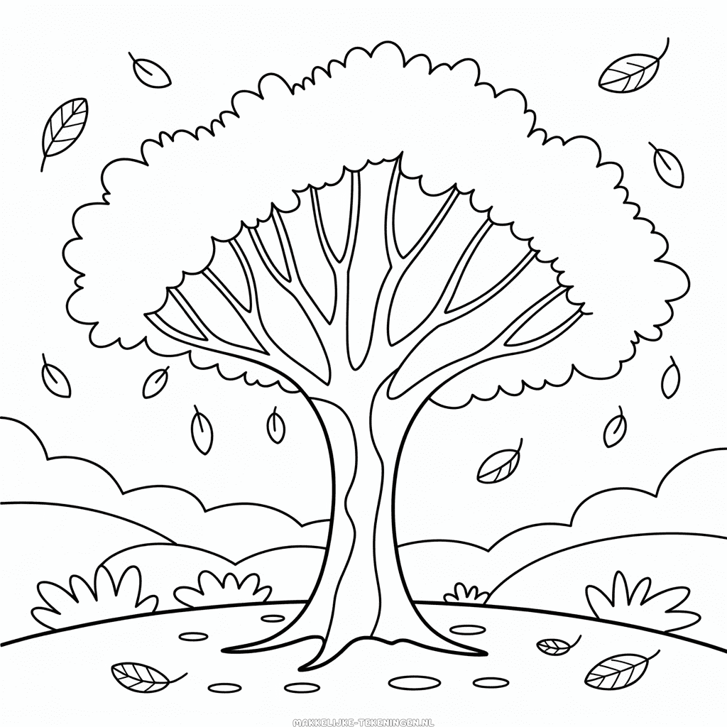 Tekening Herfstboom
