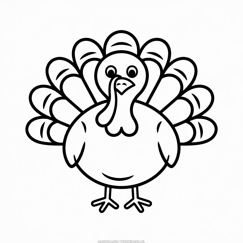 Tekening Kalkoen vogel