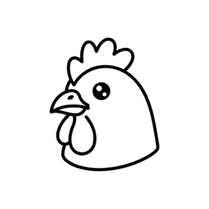 Tekening Kippenhoofd