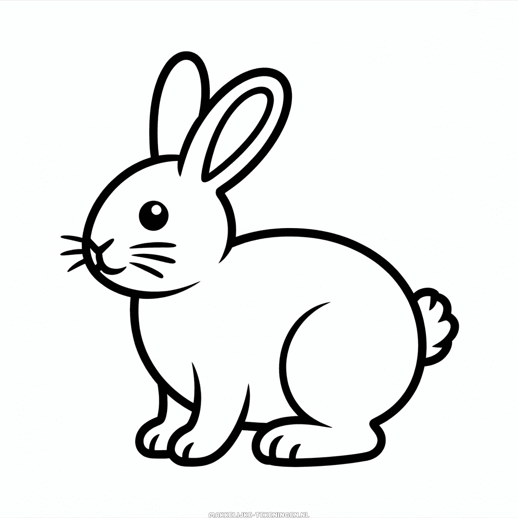Tekening Konijn voor peuter