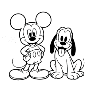 Tekening Mickey Hond