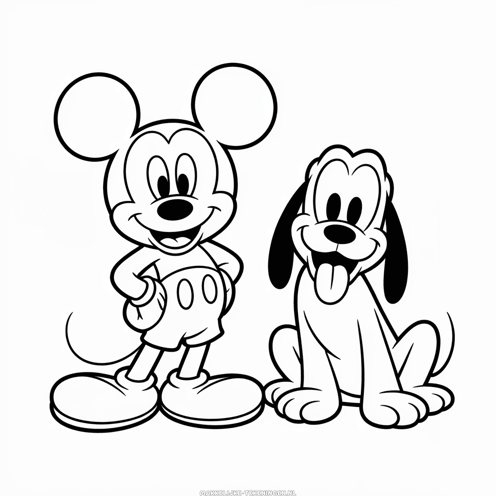 Tekening Mickey Hond