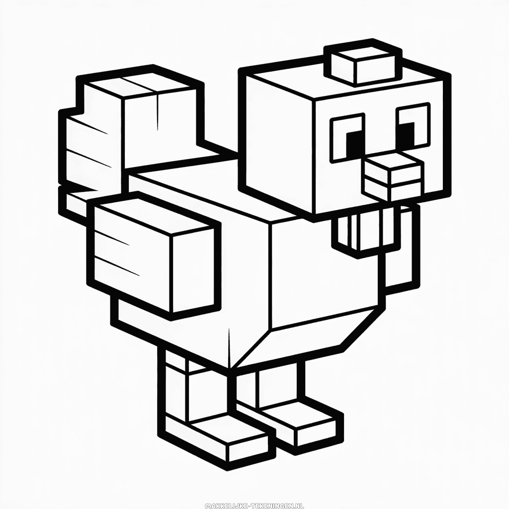 Tekening Minecraft Kip