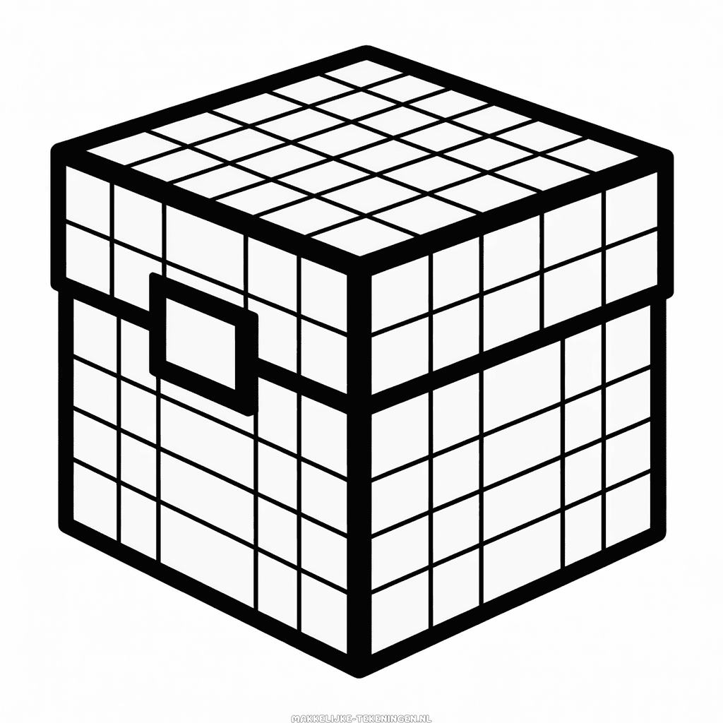 Tekening Minecraft Kist