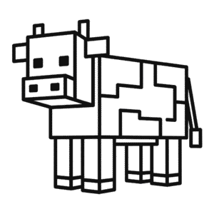 Tekening Minecraft Koe