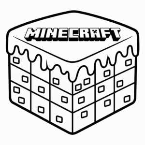 Tekening Minecraft Taart