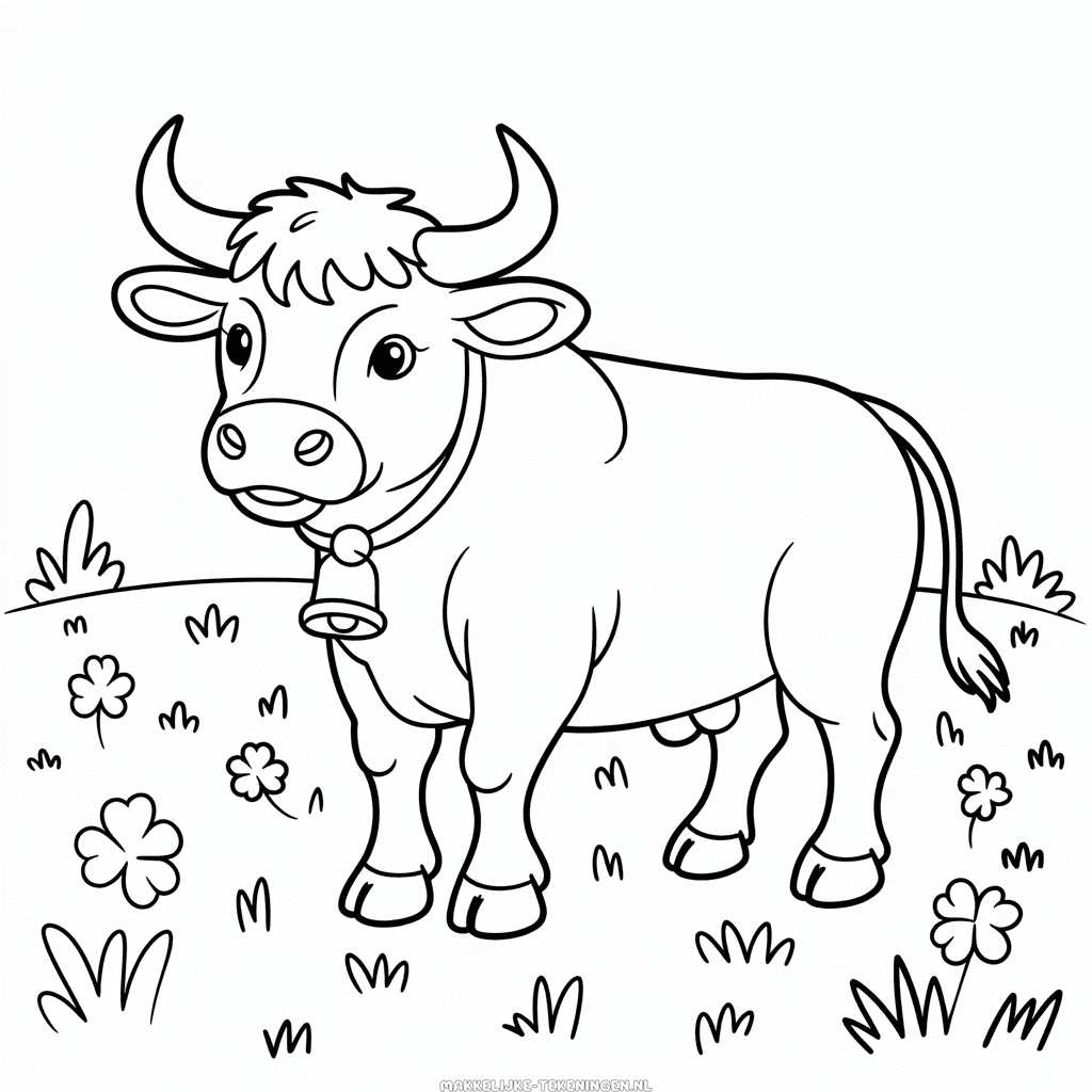 Tekening Mooie stier