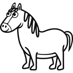 Tekening Paard voor kinderen