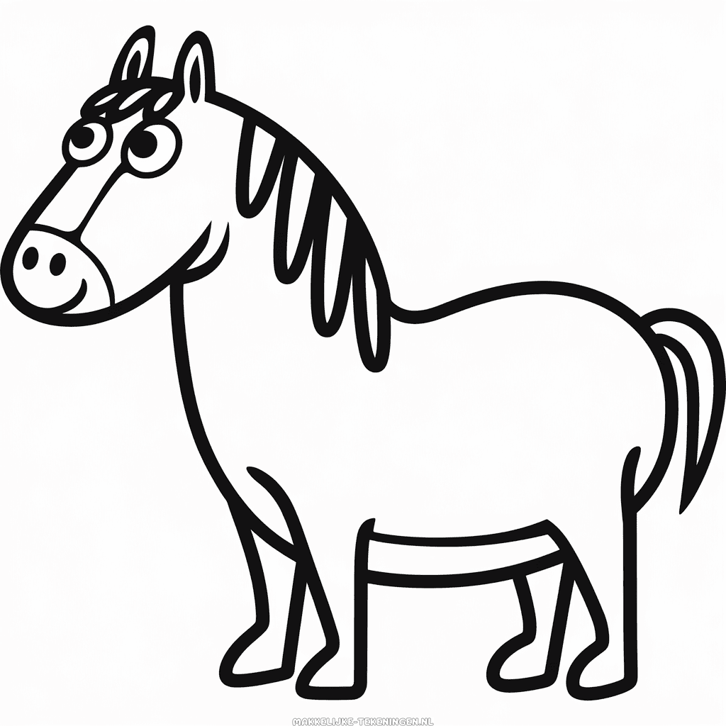 Tekening Paard voor kinderen