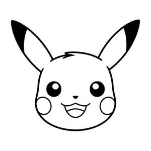 Tekening Pikachu Gezicht