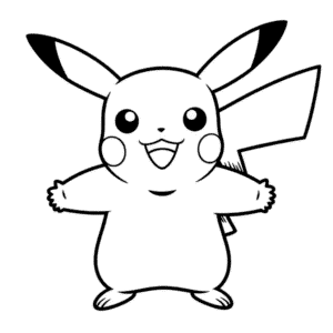 Tekening Pikachu voor Kinderen