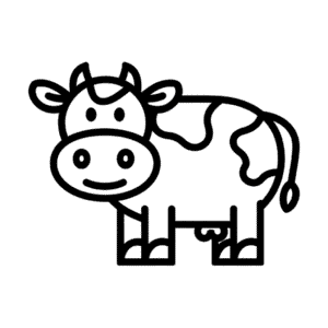 Tekening Pluizige koe