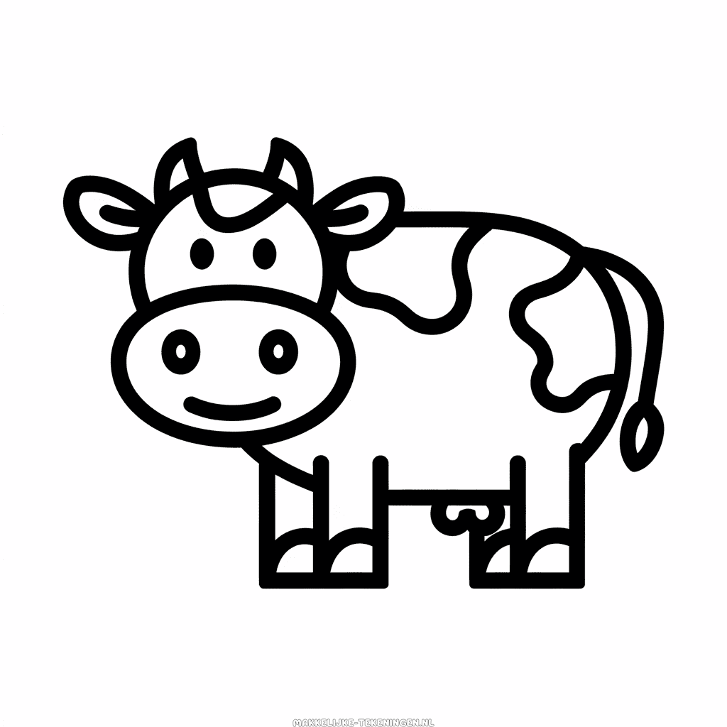 Tekening Pluizige koe