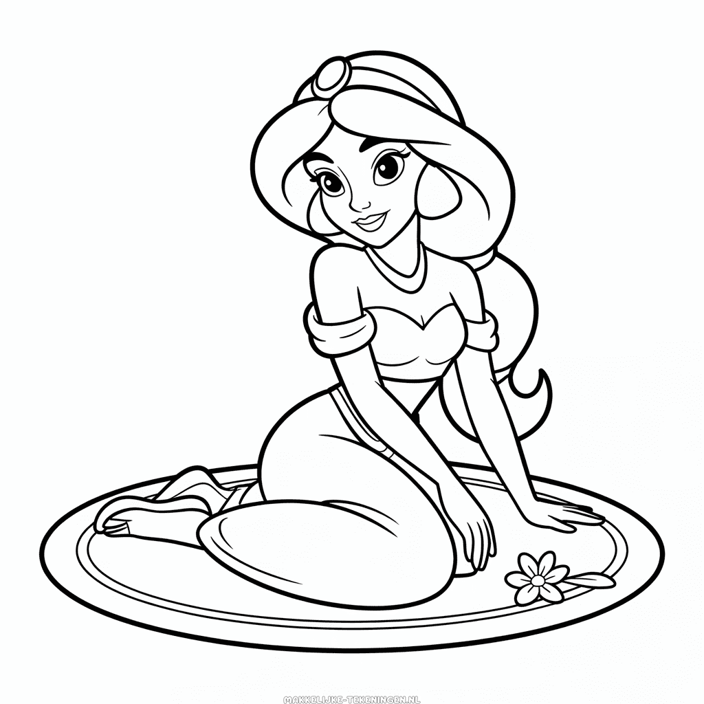 Tekening Prinses Jasmine