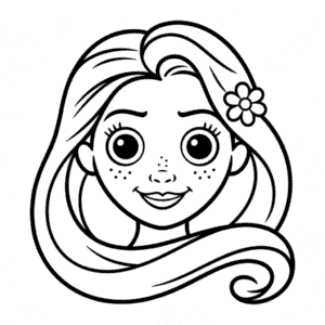 Tekening Rapunzel Gezicht