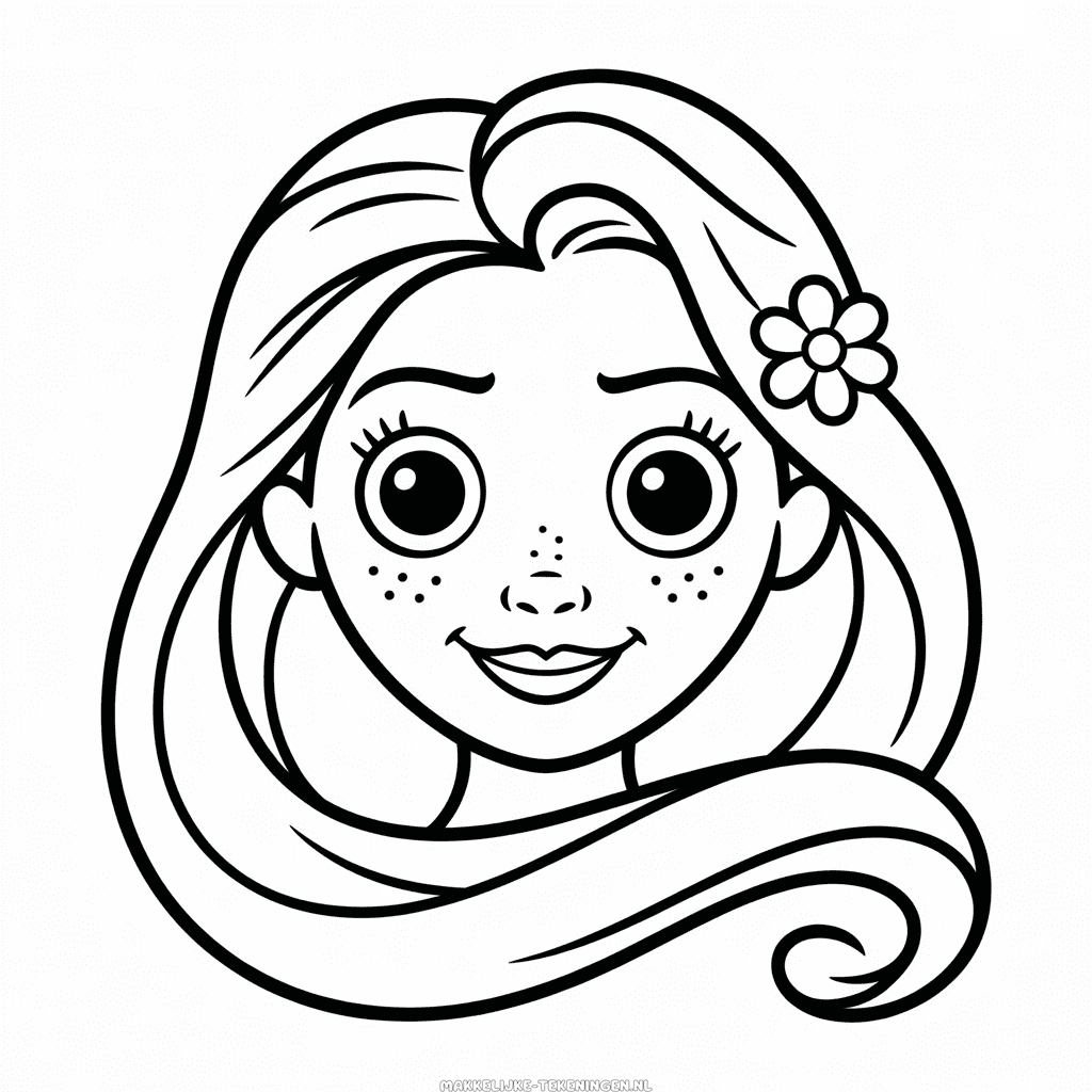 Tekening Rapunzel Gezicht