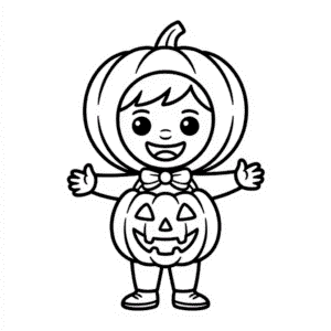 Tekening Schattig Halloween Personage