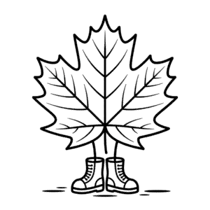 Tekening Schattig Herfstblad