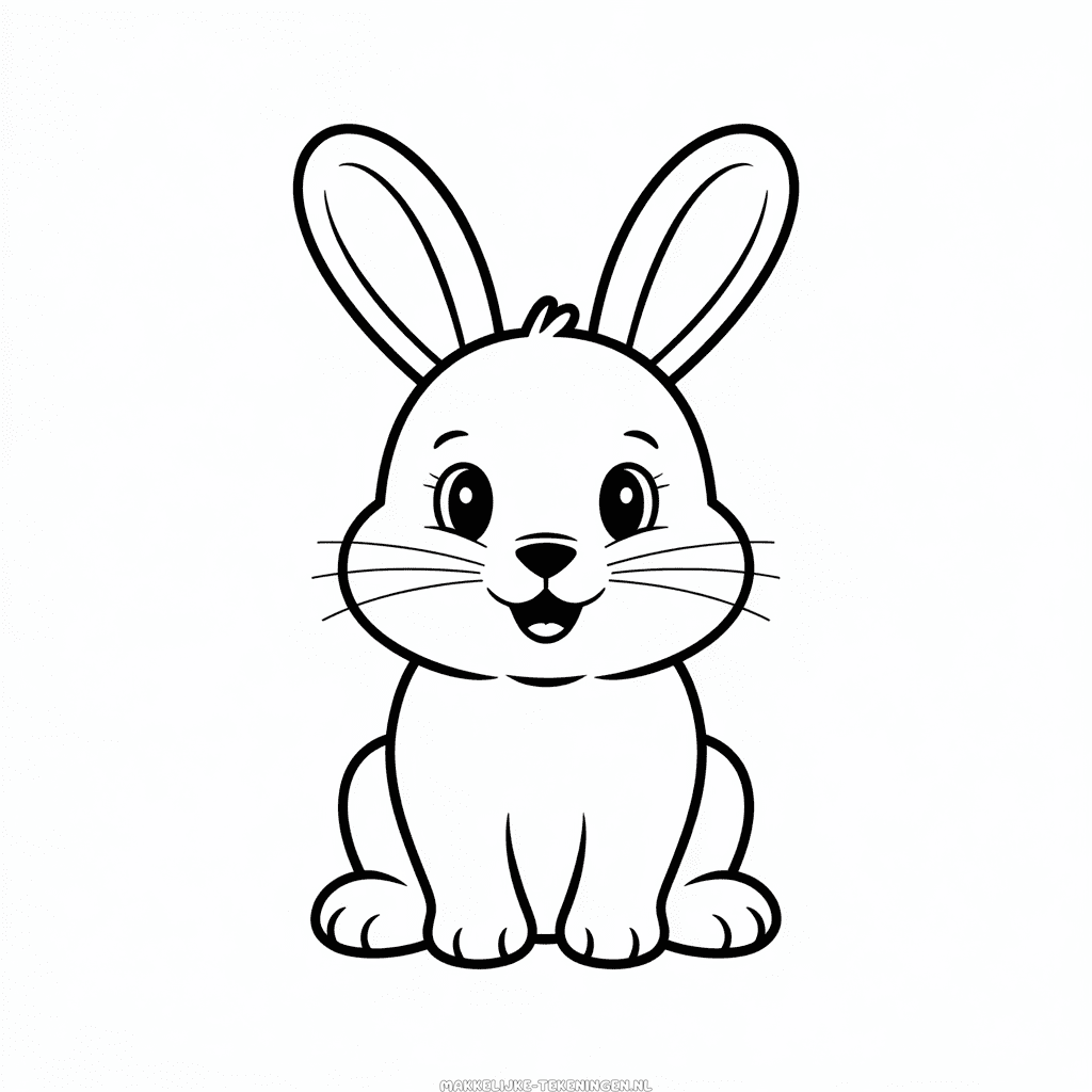 Tekening Schattig konijn