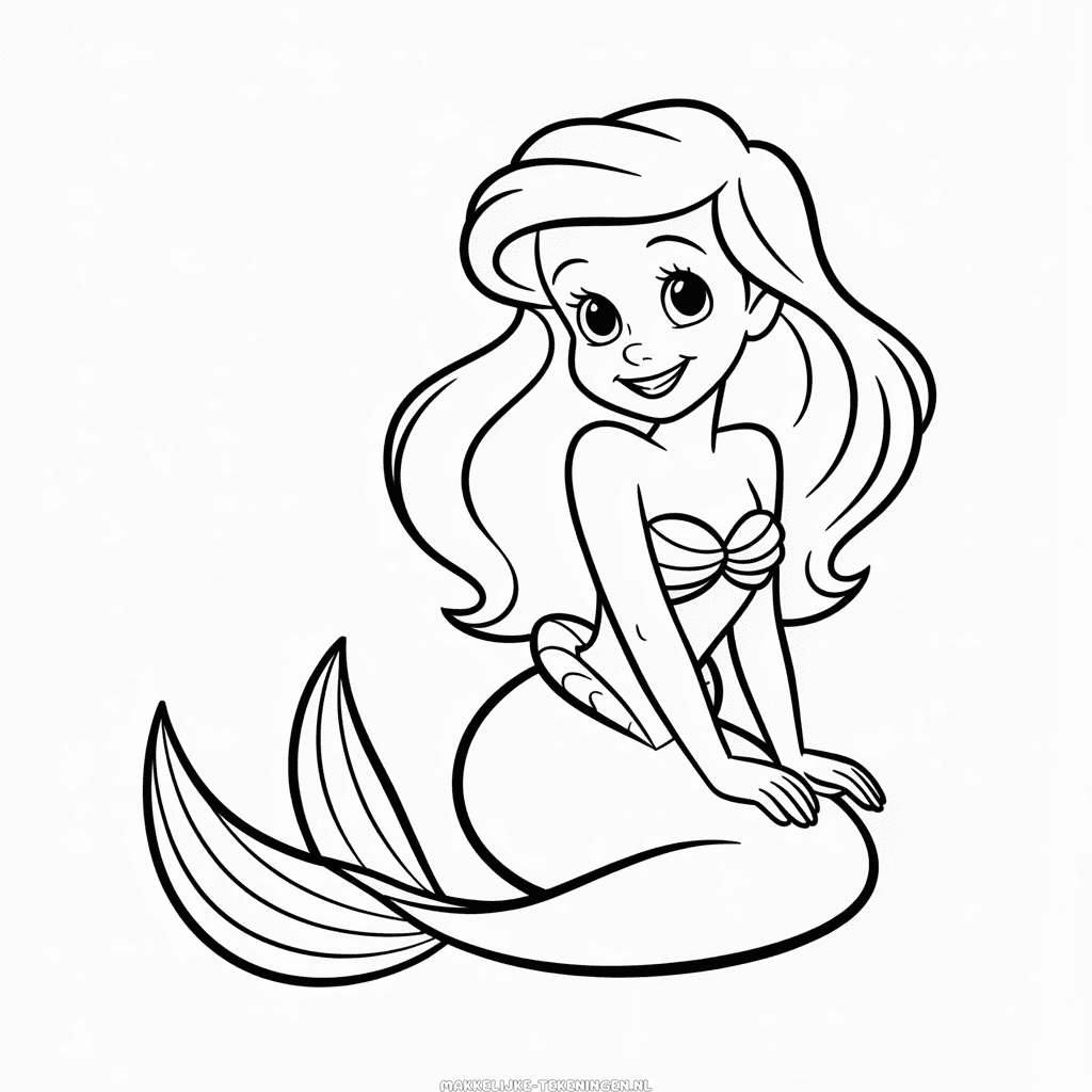 Tekening Schattige Ariel