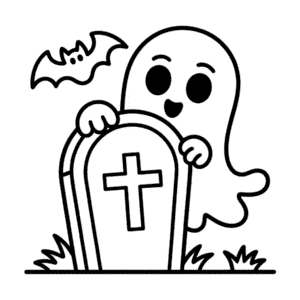 Tekening Schattige Griezelige Halloween
