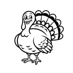 Tekening Schattige kalkoen