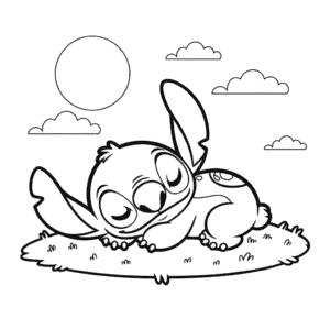 Tekening Stitch Doet Een Dutje
